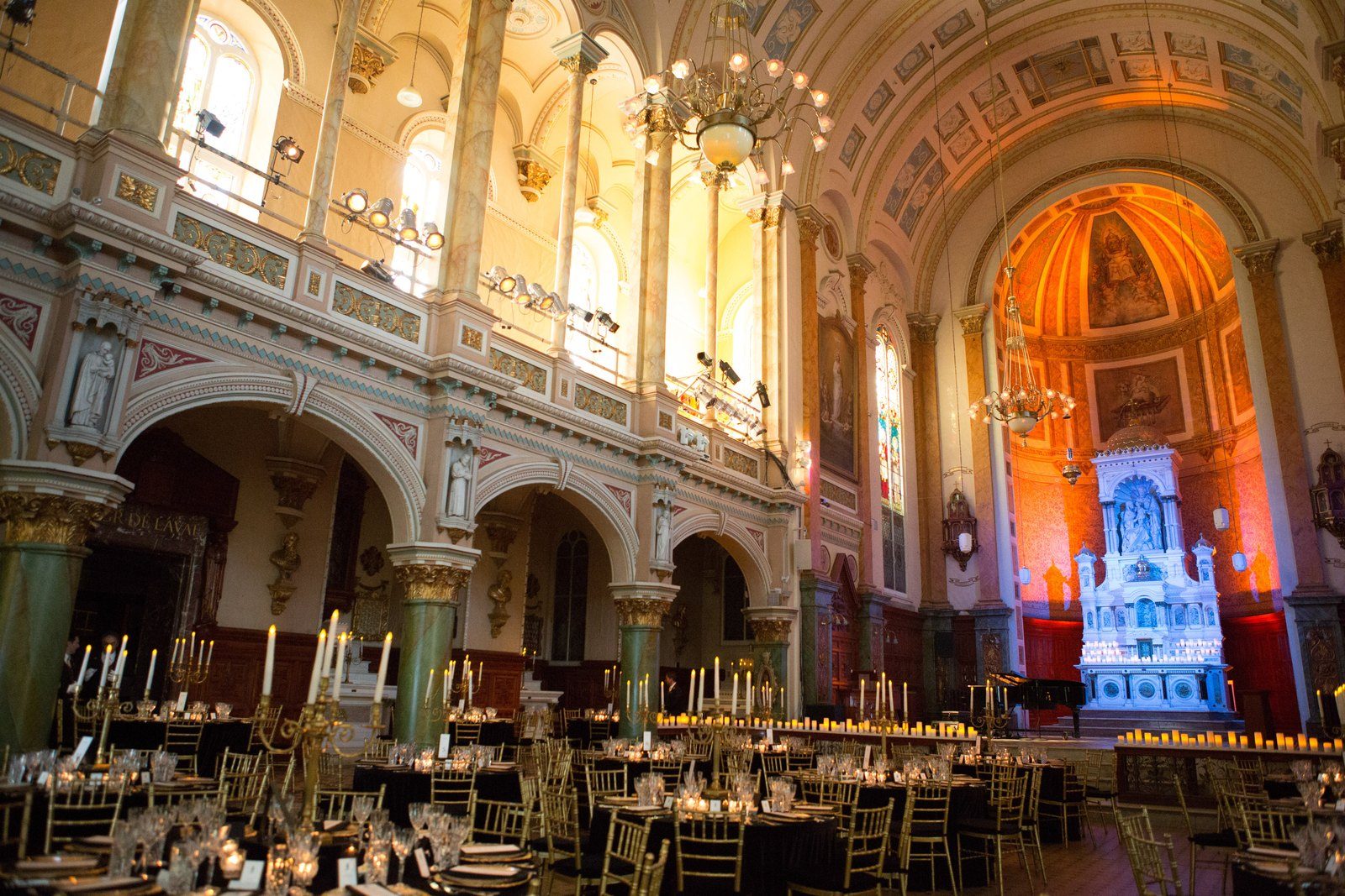 The grand hall set for the Chief Executives Organization