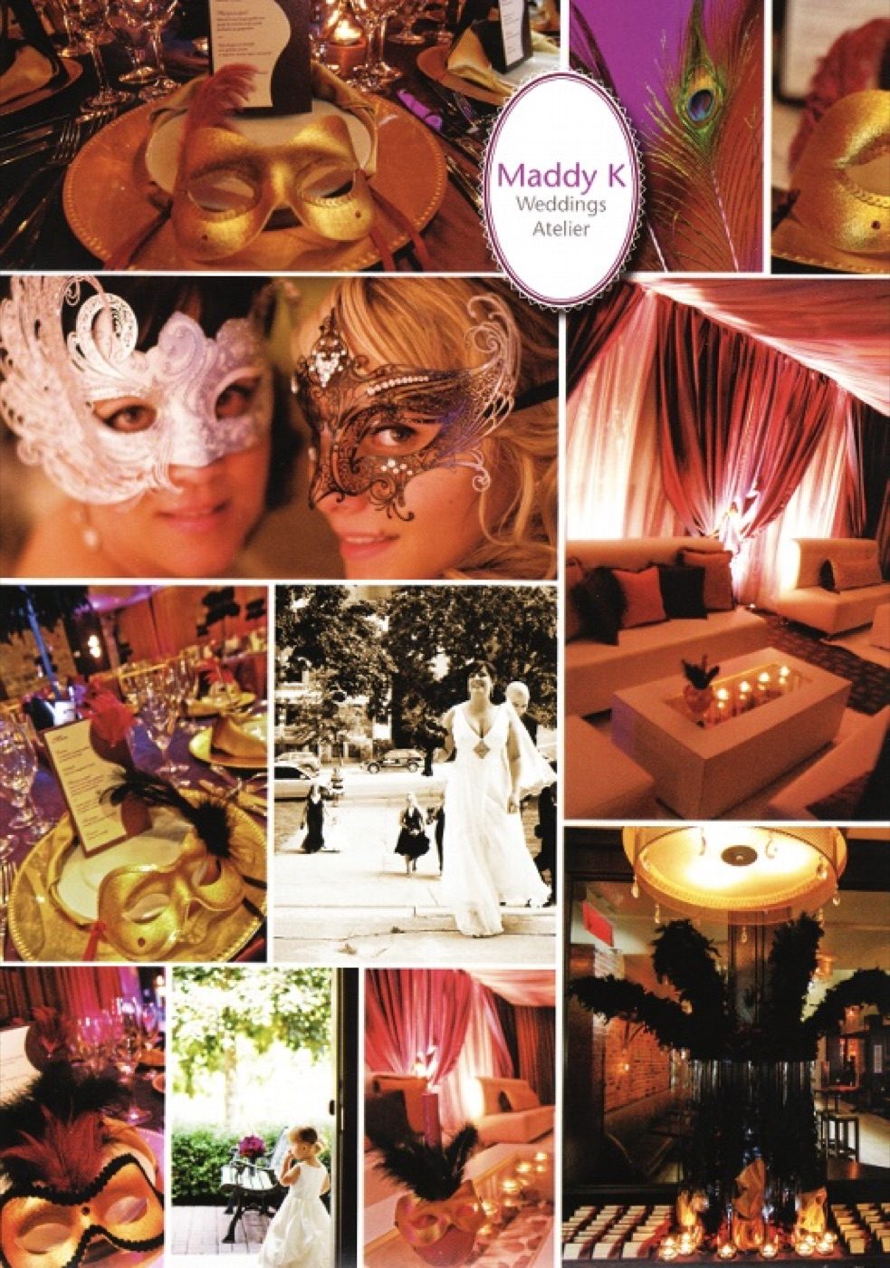 Masquerade event collage