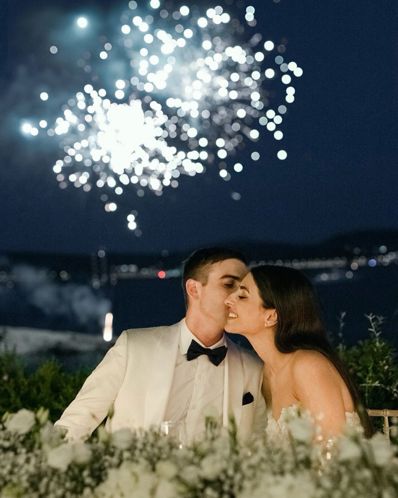 Fireworks over a first kiss